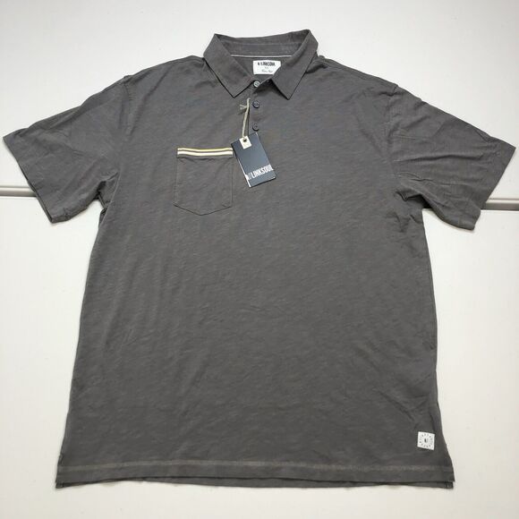 Linksoul Other - Linksoul Shirt Mens XL Charcoal Hopper Knit Polo Shirt Casual Preppy Golf LS1220